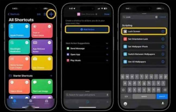 茌平苹果14锁屏维修店分享iPhone14升级iOS16.4后如何创建锁屏快捷方式 